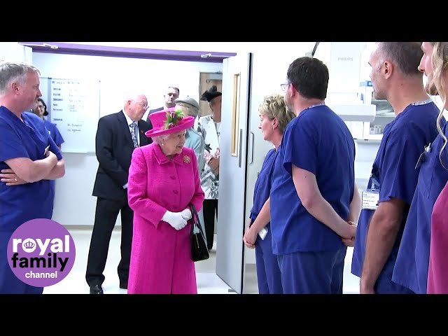 The Queen Meets With Staff and Patients at Cambridge's New Papworth Hospital