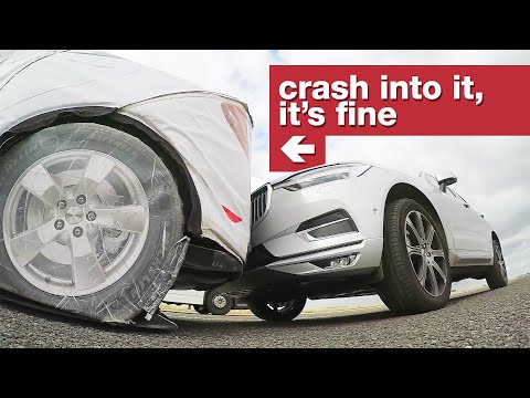 The collapsible crash-test robot car