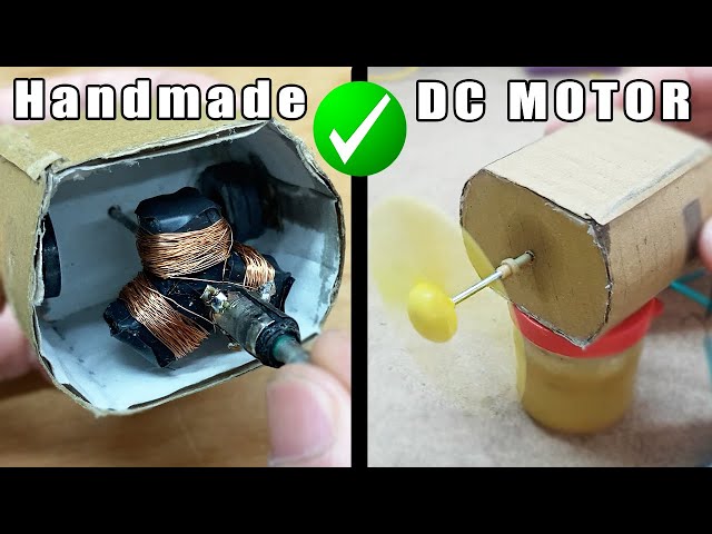 How to make a DC motor at home - Homemade Cardboard DC motor
