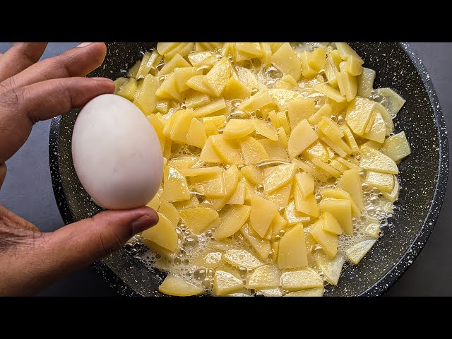 Only 3 ingredients! Just Add Eggs With Potatoes/Simple Healthy Breakfast Recipe/Cheap & Tasty Snacks