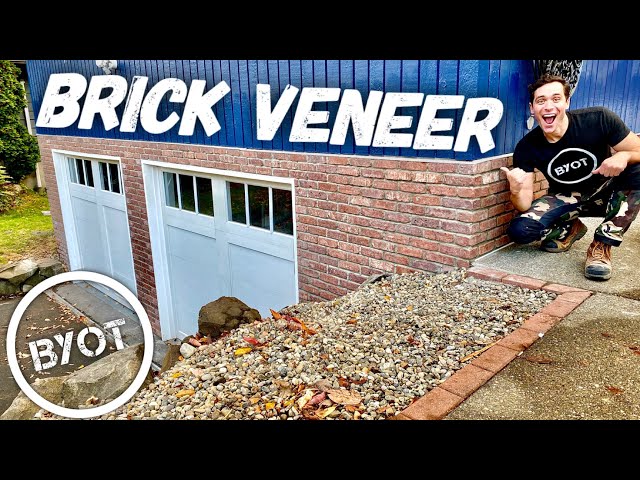 How To Install Brick Veneer Outside // DIY THIN BRICK