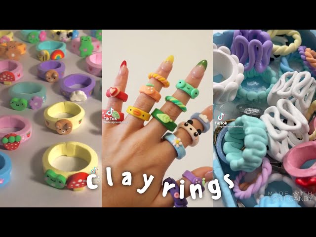 make clay rings w me / tiktok compilation