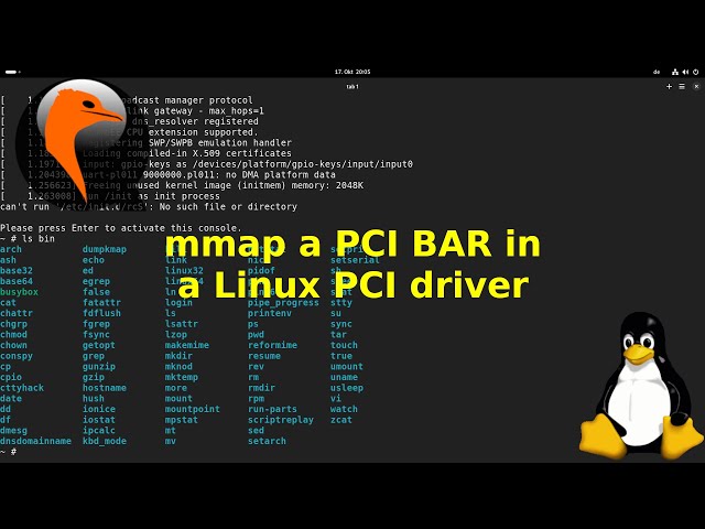mmap a PCI BAR in a Linux PCI Driver