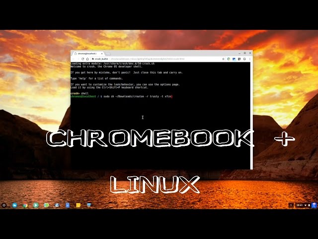 Installing Linux on a Chromebook with Crouton