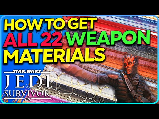 ALL Lightsaber Weapon Materials Star Wars Jedi Survivor