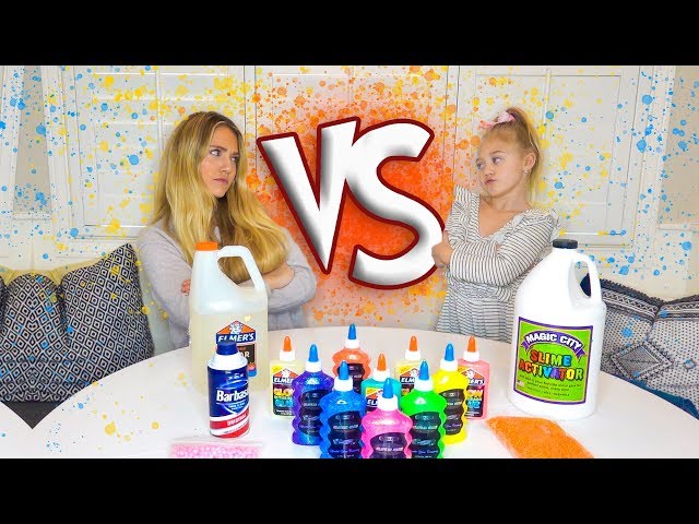 6 Year Old Everleigh VS. Professional Slime Maker!!! Who Can Make The BEST Slime?!