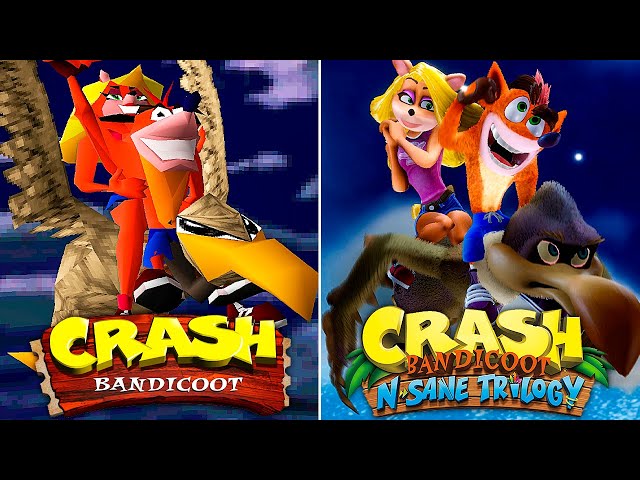 Crash Bandicoot Graphics Comparison Side by Side [PS1 vs. PS5]