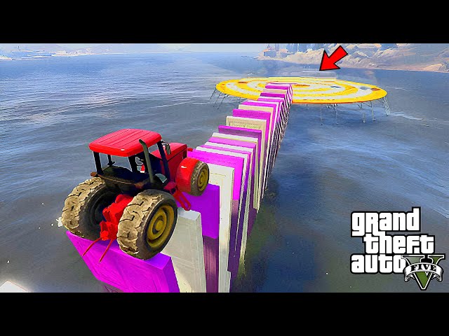 0.6437% People Can Complete This IMPOSSIBLE Tractor Parkour Race in GTA 5!