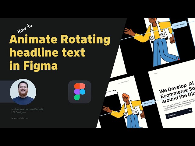 Animated Headline Text in Figma - Rotating words effect Tutorial