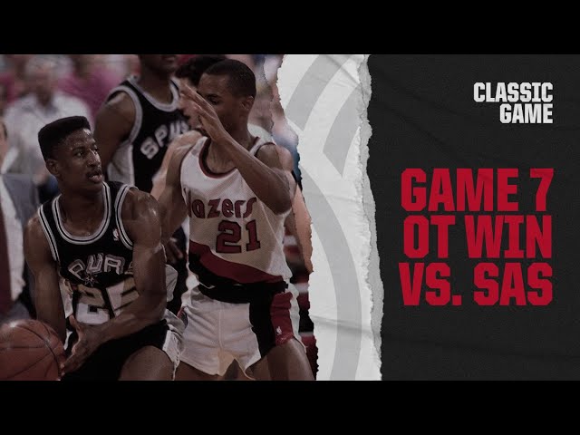Blazers beat Spurs in OT of Game 7 of the 1990 WCSF | Classic Trail Blazers Games
