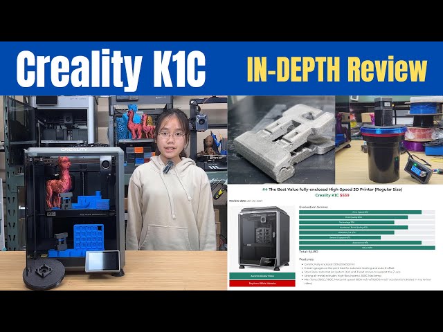 Creality K1C 3D Printer: in-depth review, testing with Nylon Carbon Fiber, ASA, TPU, PETG+, PLA PRO
