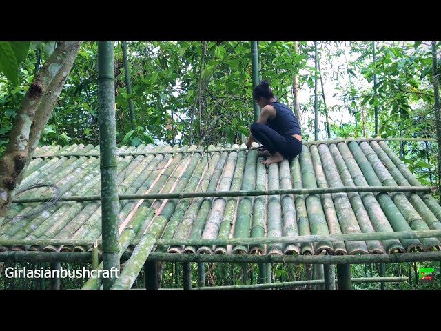 the entire video for nearly a year living in the forest, building a bamboo house, living freely