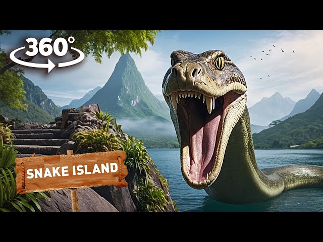 360° VR ESCAPE FROM TITANOBOA ON SNAKE ISLAND 360 Video 4K Ultra HD