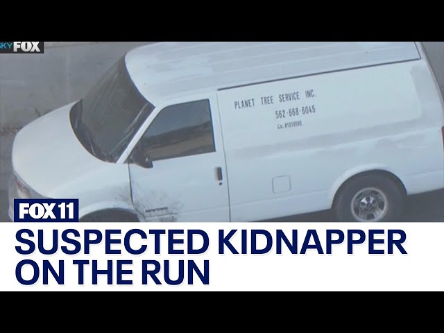 Kidnapping suspect leads police chase, ditches white van, goes on walk