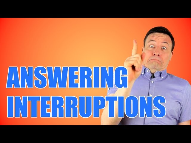 3 TIPS to stop interruptions in English/ Wie man eine Unterbrechung beenden kann