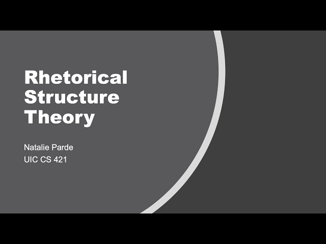 Rhetorical Structure Theory