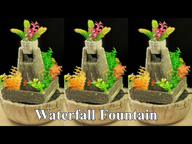 Amazing Ideas From Styrofoam Only | Beautiful Indoor Desktop Stone Model Waterfall Fountain