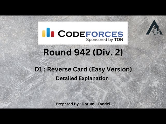 Codeforces Round 942 D1 - Reverse Card (Easy Version)