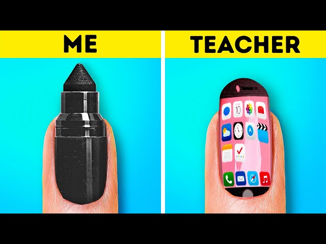 SCHOOL HACKS THAT WILL SAVE YOUR LIFE! || First to Finish Art School Wins By 123 GO Like!