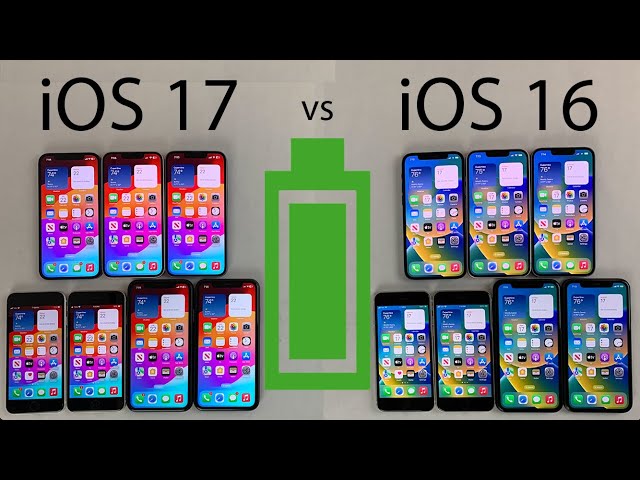iOS 17 vs iOS 16 BATTERY Test on iPhone 14, 13, 12, 11, XR, SE 3 & SE 2