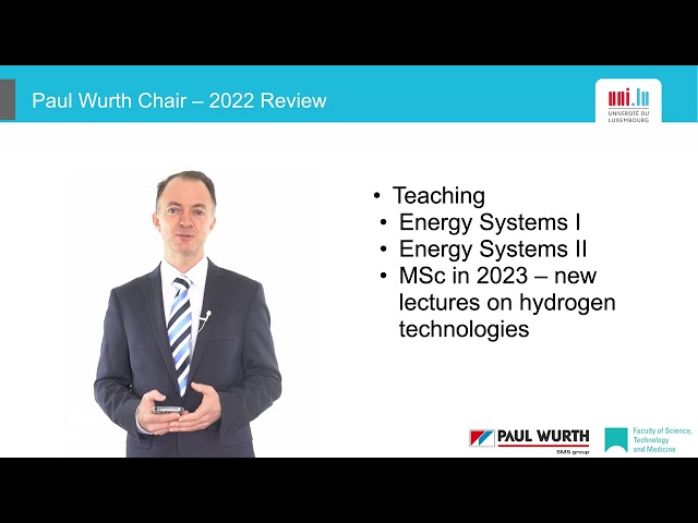 Paul Wurth Chair update - December 2022