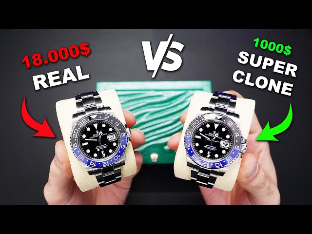 Real vs FAKE Rolex - 1000$ Super Clone Rolex GMT Master 2 Batman - How to spot a FAKE Rolex Watch