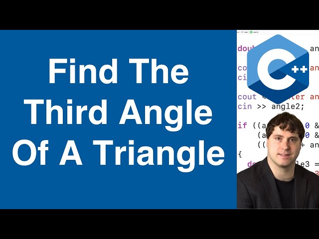 Find The Third Angle Of A Triangle | C++ Example