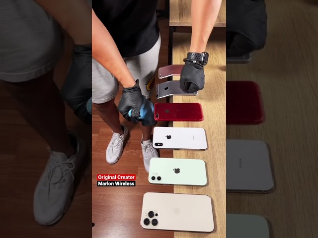 Which phone was stronger? 😳 #test #break #phones #iphone