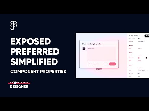 Обновления Component Properties Figma: Exposed, Preferred и Simplified Instance