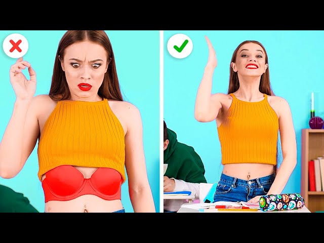 FUNNY BEAUTY HACKS THAT WILL SAVE YOUR LIFE || Clothes And Beauty DIYs by 123 Go! GOLD
