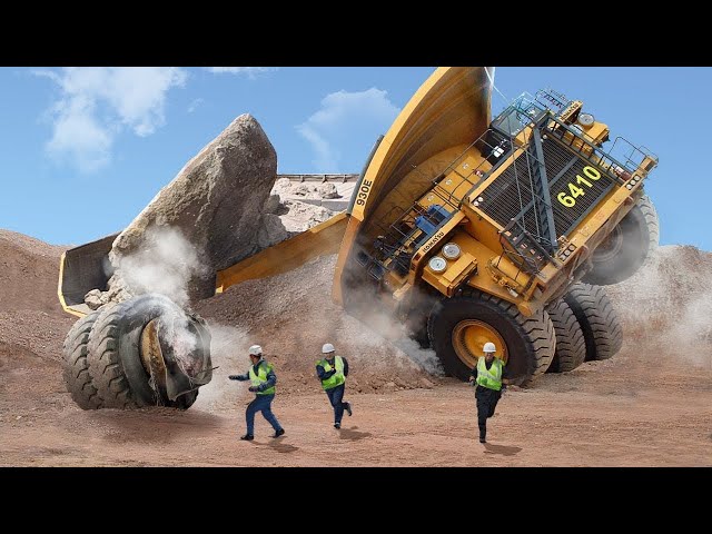 Dangerous Idiots Dump Trucks Operator Skills - Fastest Heavy Equipment Machines Fails Working