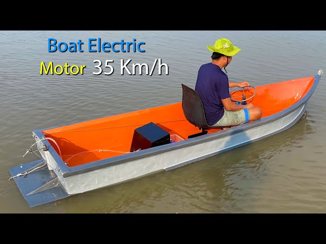 Making fishing boat from foam using electric motor 35 Km/h