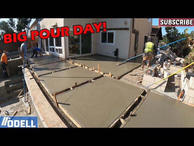 How to Pour a Modern Concrete Pool Deck with Stepping Pads