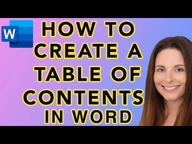 How To Create A Table Of Contents In Word - Effectively Insert And Customize Your TOC