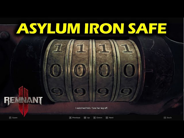 Marrow Parish Asylum Iron Safe Code | Remnant 2