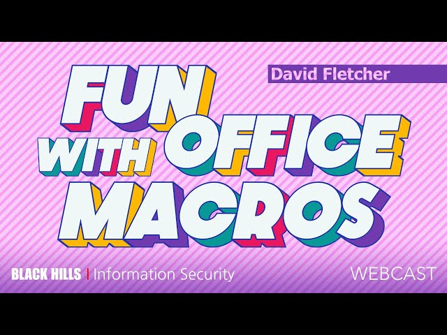 Fun with Office Macros w/ David Fletcher #microsoft #office
