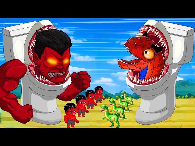 Hulk, T-rex Skibidi toilet Compilation: Indominus, Dinosaurus & Jurassic World Evolution2 Animation!