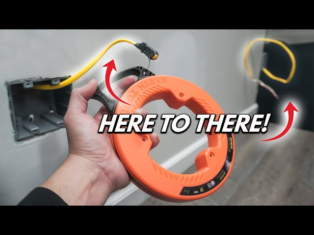 How To Run And Fish Electrical Wire Through Studs Inside Drywall! | DIY Tutorial For Beginners!