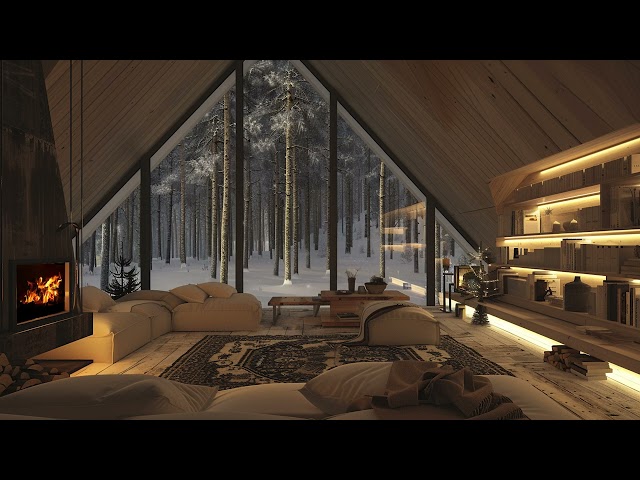 Relax with Snowstorms and Fireplace Sounds | Journey in the Bedroom, Enter Beautiful Dreams