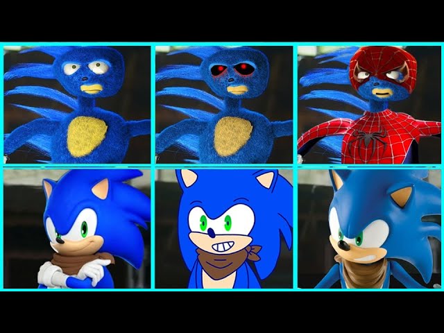 Sonic The Hedgehog Movie SANIC vs Sonic Boom Uh Meow All Designs Compilation