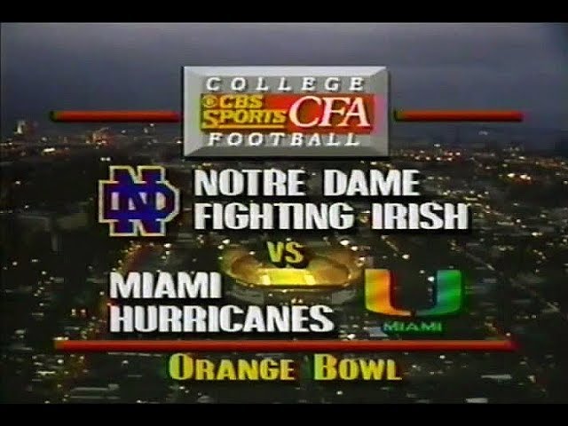 1989 #1 Notre Dame @ #7 Miami Fl No Huddle