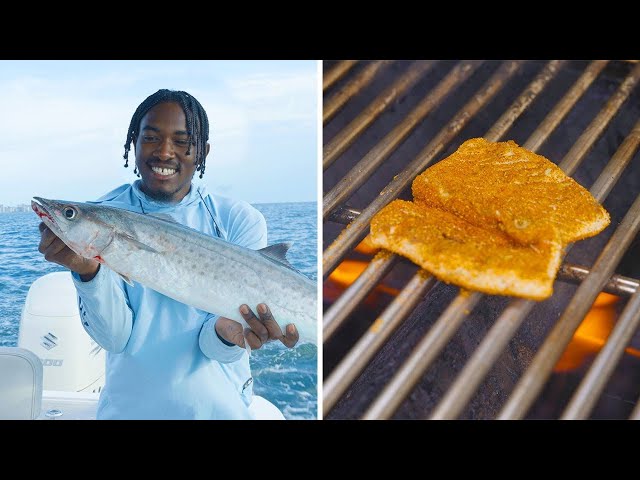 Is This The Fastest Dinner Ever?! Grilled Kingfish | Catch and Cook
