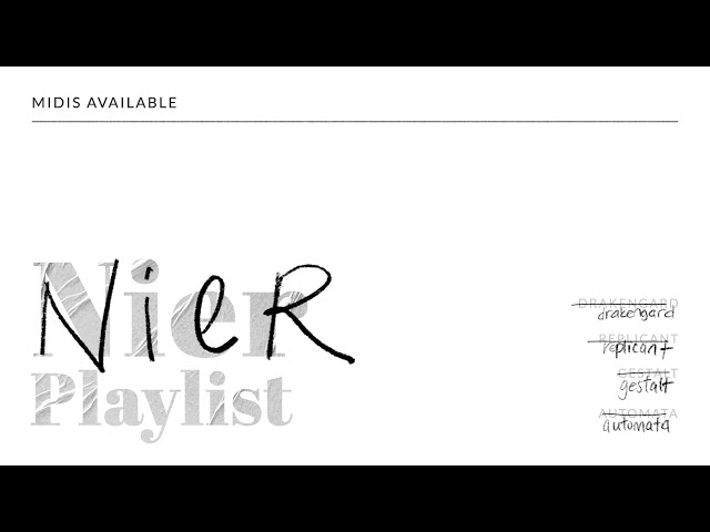 NieR Playlist | Relaxing Piano Covers | MIDIs Available
