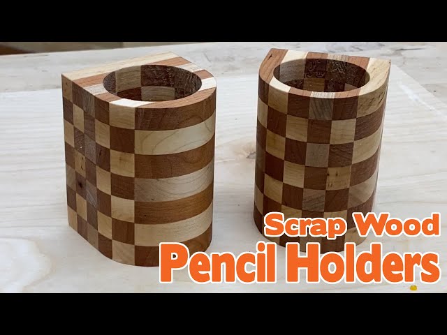 How to make a pencil holder out of scrap wood / DIY Pencil Holder / DIY Woodworking