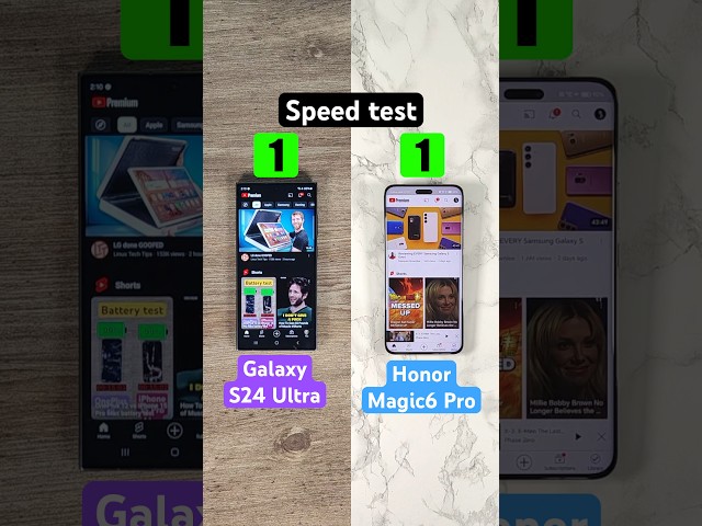Honor Magic6 Pro vs Galaxy S24 Ultra speed test!
