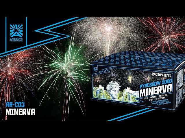 "Pyroshow 2000 Minerva" - 144Sh 25mm mix effect compound fireworks [Batch 2023]