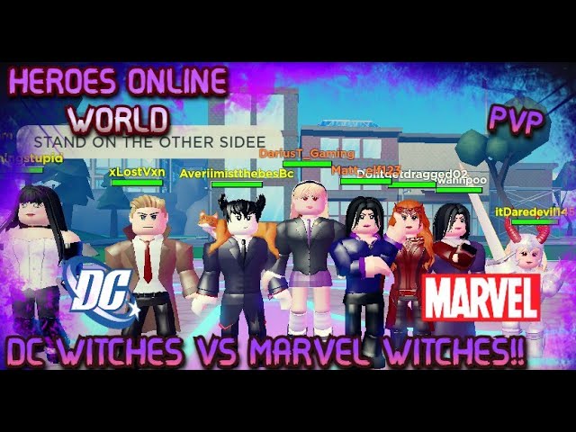 HEROES:ONLINE WORLD- MARVEL WITCHES VS DC WITCHES [TEAM DEATH BATTLES]!!