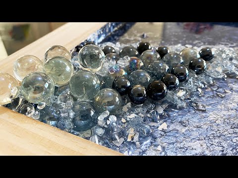 Mixed Media Demonstration using Glass Marbles