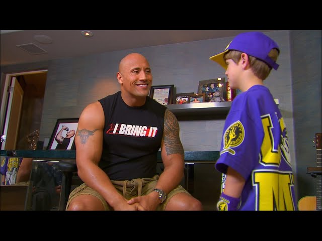 The Rock introduces himself to a "young" Cena