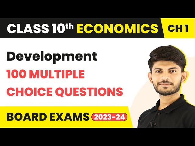 Class 10 Economics MCQs | Development Chapter 1 | Social Science Class 10 MCQs 2023-24